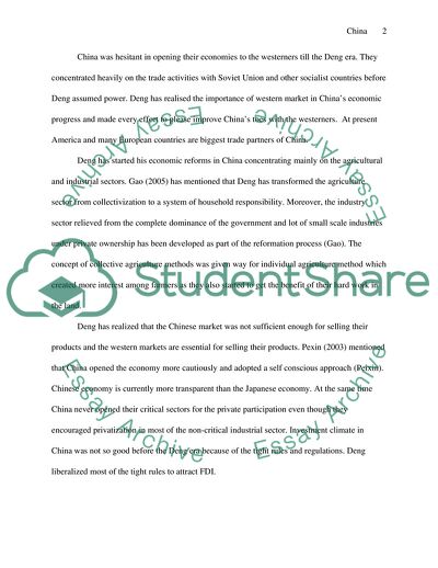 Comparative Economic Systems: China