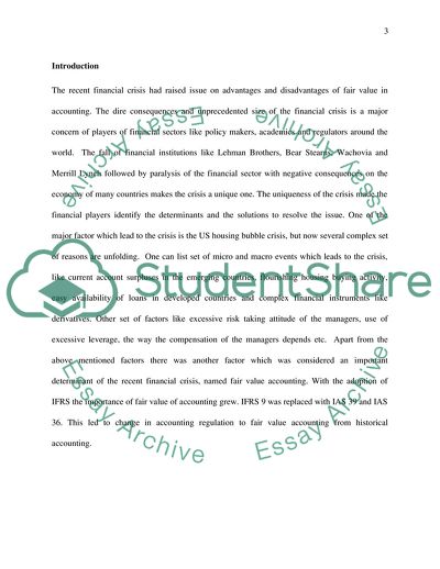 Importance of Fair Value of Accounting