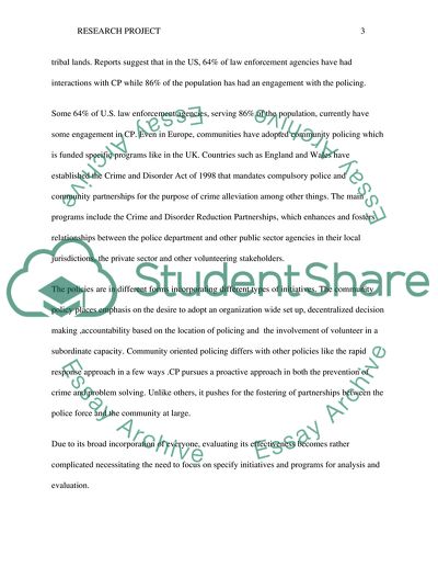 Mission of Community Policing Services