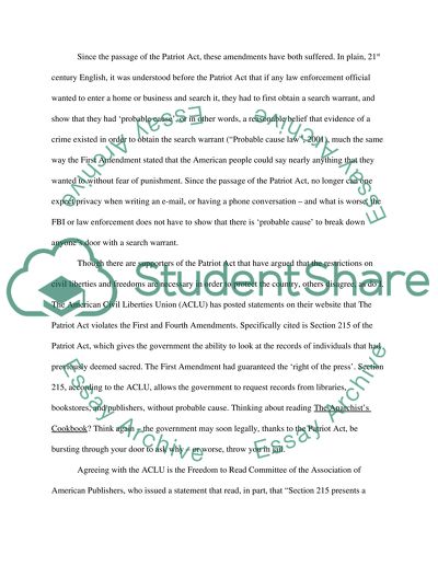 Securing America and Protecting Civil Liberties