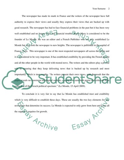 The French Newspaper Le Monde