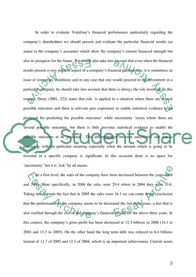 Financial and Strategic Analysis Vodafone Group Plc