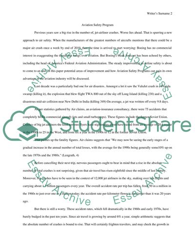 Aviation Safety Program