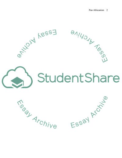 Specifics of Pan-Africanism