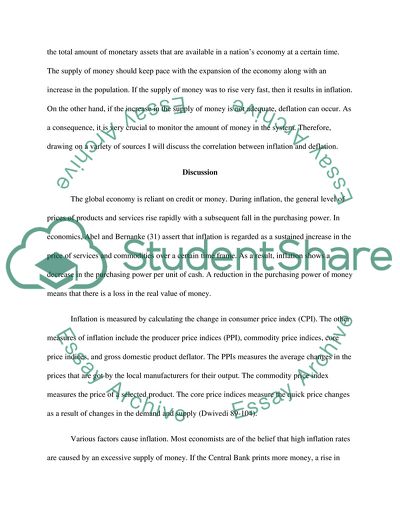 Inflation Against Deflation