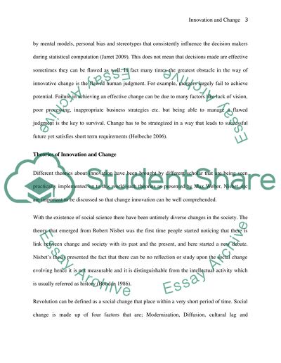 Innovation and Change