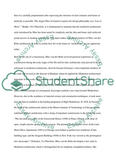 Mies van der Rohe architecture