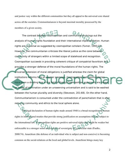 Globalisation and Communitarian Systems of Citizenship