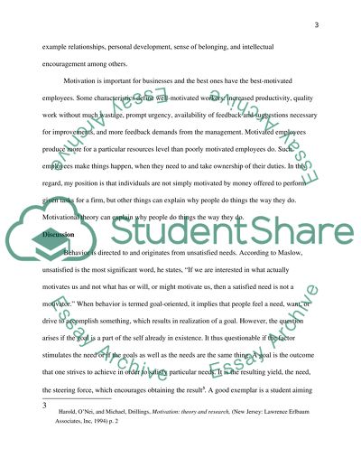 Human Motivation in Organization