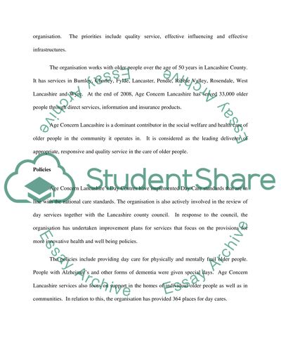 Age Concern Lancashire, Day Centre for Older Adults