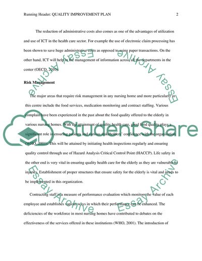 Quality Improvement Plan