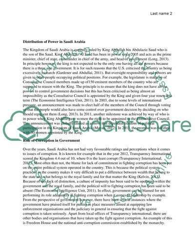 Saudi Arabia Politics (Paper 2)
