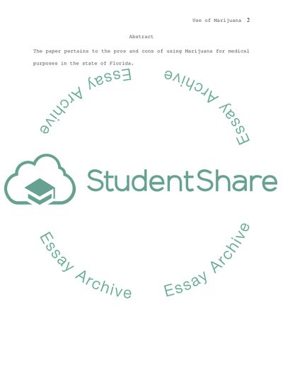 Use of marijuana for medical purposes in Florida