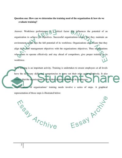 How Do We Evaluate Training