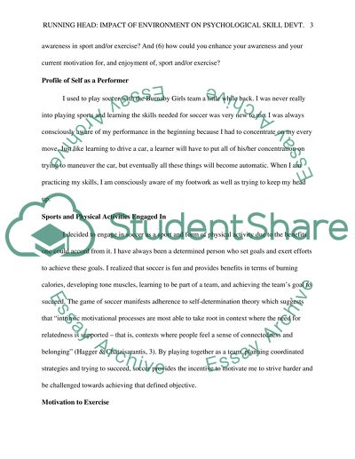 Impact of Environment on Psychological Skill Development