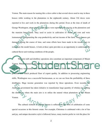 Historical Tourist Spot Mount Vernon