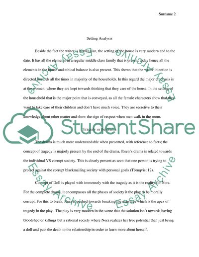 A Doll House, .Page 784-843 in and The secret miracle, Page 157-162 in the Norton introduction to literature