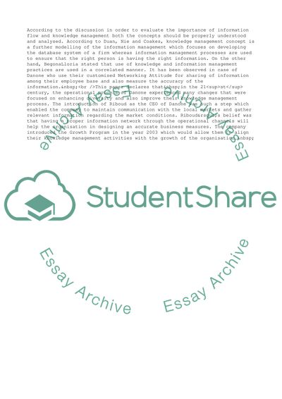 Information Management and Knowledge Management