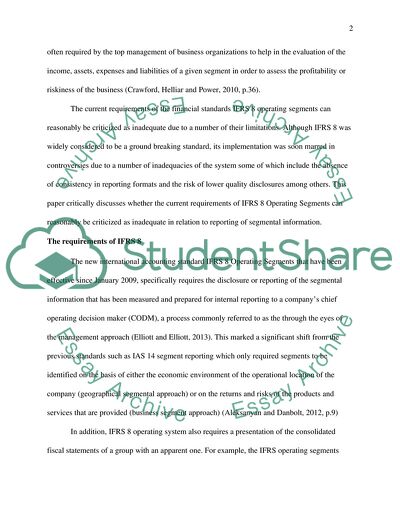 The Current Requirements of IFRS 8