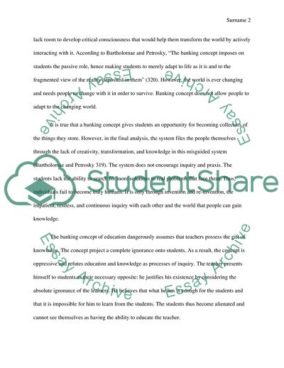 The Banking Concept of Education Kills Creativity and Liberty