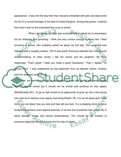 First Day in High School