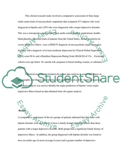 Methods of Distinguishing Major Depressive Episodes