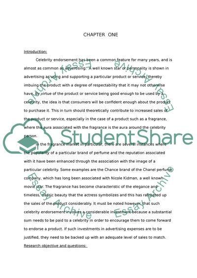 Celebrity endorsement in the womens fragrance market and its impact upon consumer behaviour