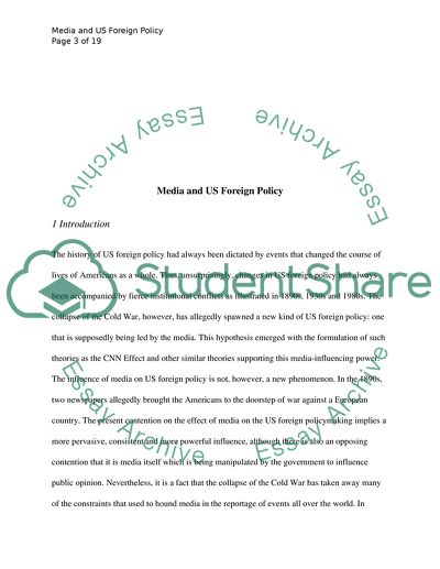 Does the media lead USA foreign policy