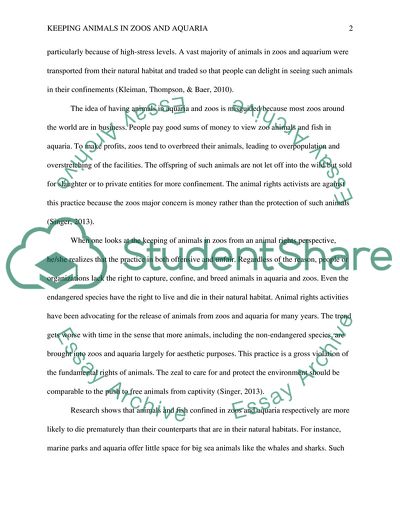 Keeping Animals in Zoos and Aquaria