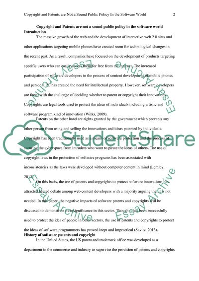 Copyright and Patents Are not a Sound Public Policy in the Software World