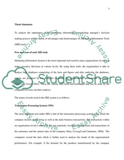 Managing Marketing Information