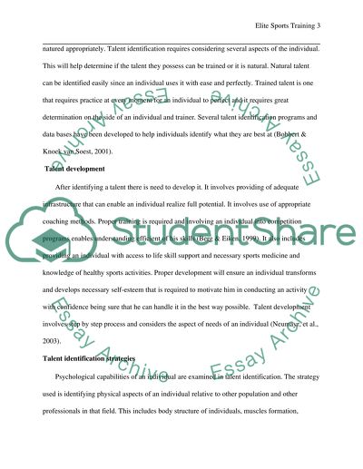 The Strategies In Identifications And Developments In Sports Training