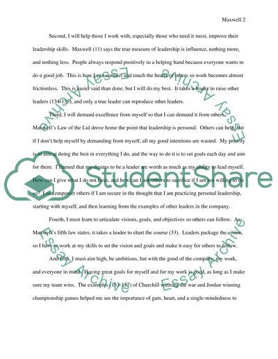 The 21 Irrefutable Laws of Leadership by John Maxwell