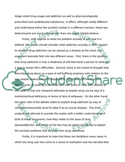 Drug Abuse and Addiction