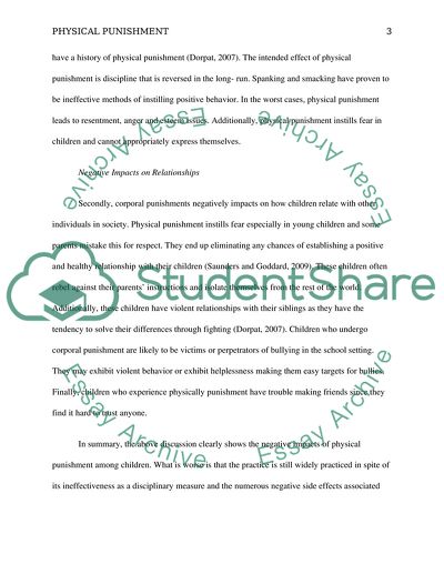 Why physical punishment is unacceptable