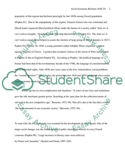 Socio-Economic Reforms 1830-70