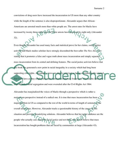 New Jim Crow by Michelle Alexander