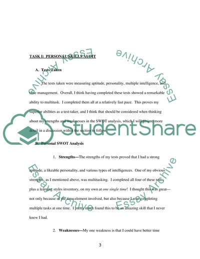 Personal analysis essay