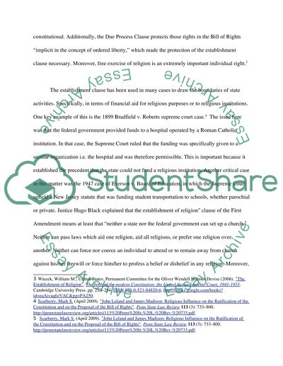 Equal Liberty and the Establishment clause, then and now