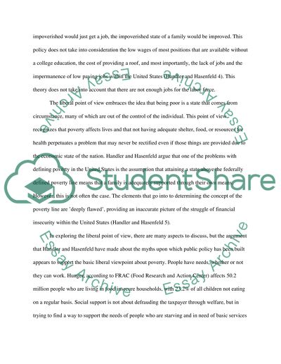 Liberal and Conservative Point of View on Poverty in America