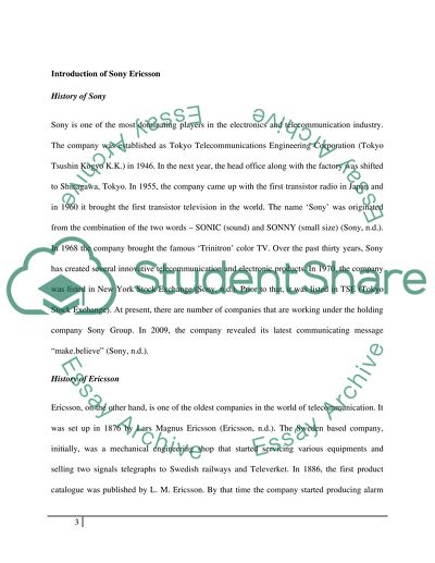 The Formation and Evolution of Sony Ericsson Alliance