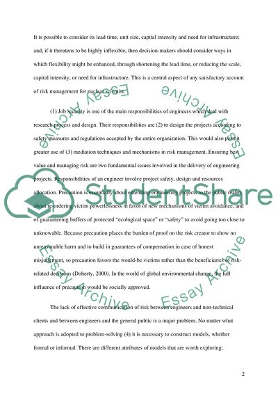 Risk Management & Responsibilities