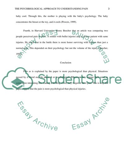 The Psychobiological Approach to Understanding Pain