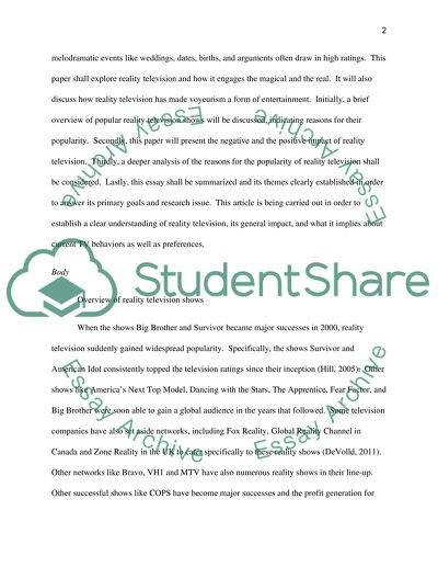 Legal Writing Help Has Reality Television Made Voyeurism Another Form Of Entertainment Where To Buy Book Reviews also Thesis Statement Examples For Narrative Essays Has Reality Television Made Voyeurism Another Form Of Entertainment How To Write A College Essay Paper