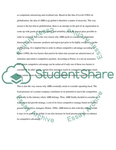 Creating Strategy for Company: ABB Case