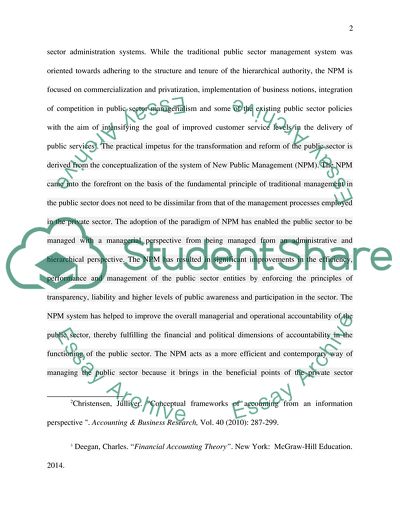 Accountability in Public Sector