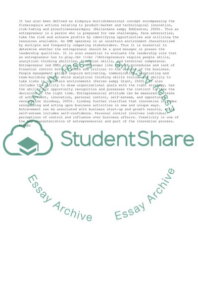 Role of Leadership in Organisations for Entrepreneurial Success