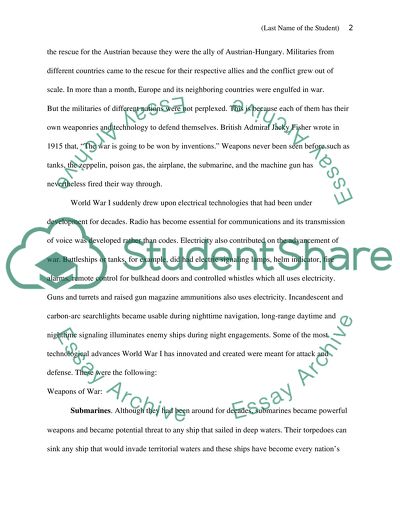 World War Is Technological Innovations and Its Impact on Modern Warfare