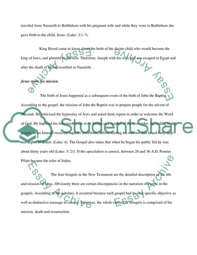 The Early Stage of Christianity since the Birth of Jesus Christ