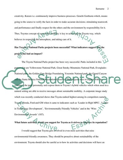 Toyota Company Marketing Analysis